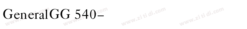GeneralGG 540字体转换